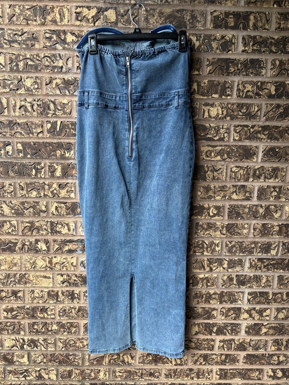 🪷NWT SHEIN BAE Denim Strapless Backless Bustier Dress, XL, US 12 - Picture 6 of 14
